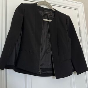 BCBGMAXAZRIA Black Cropped Cape Jacket Size XS